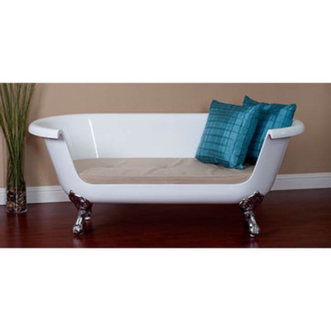 Strom Living Acrylic 2 Seater Bathtub Couch With Matte Nickel Legs