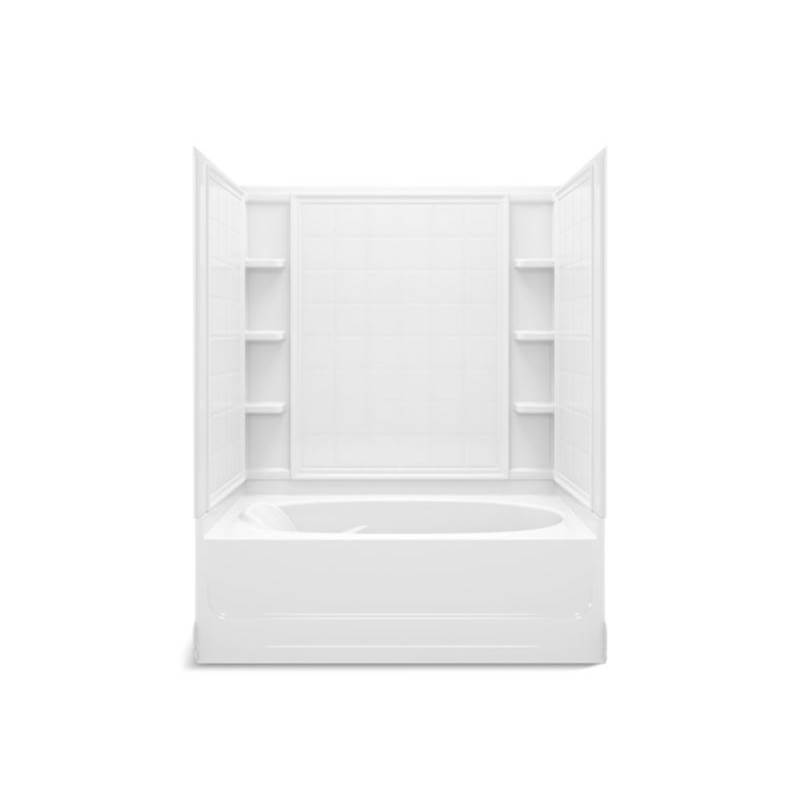 Sterling Plumbing Ensemble™ 60-1/4'' x 36'' tile bath/shower with Aging in Place backerboards with left-hand above-floor drain