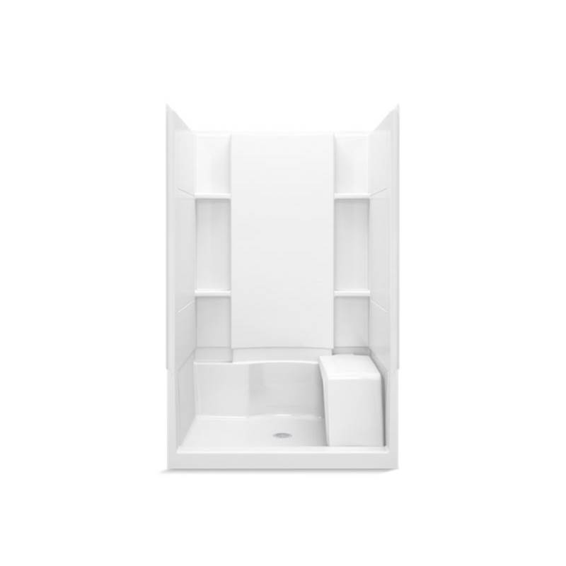 Sterling Plumbing Accord® 48'' x 36'' x 74-1/2'' seated shower stall with Aging in Place backerboards