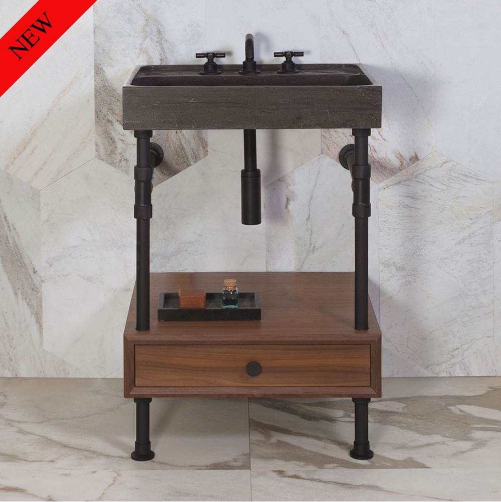 Stone Forest Elemental Drawer Vanity, 24'' W, With 6'' H Drawer