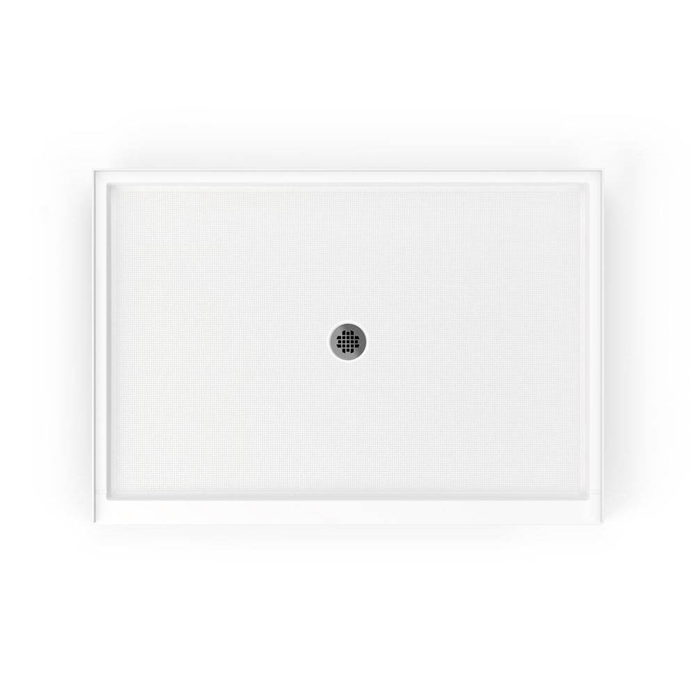 Swan SS-4260 42 x 60 Swanstone Alcove Shower Pan with Center Drain in Ice