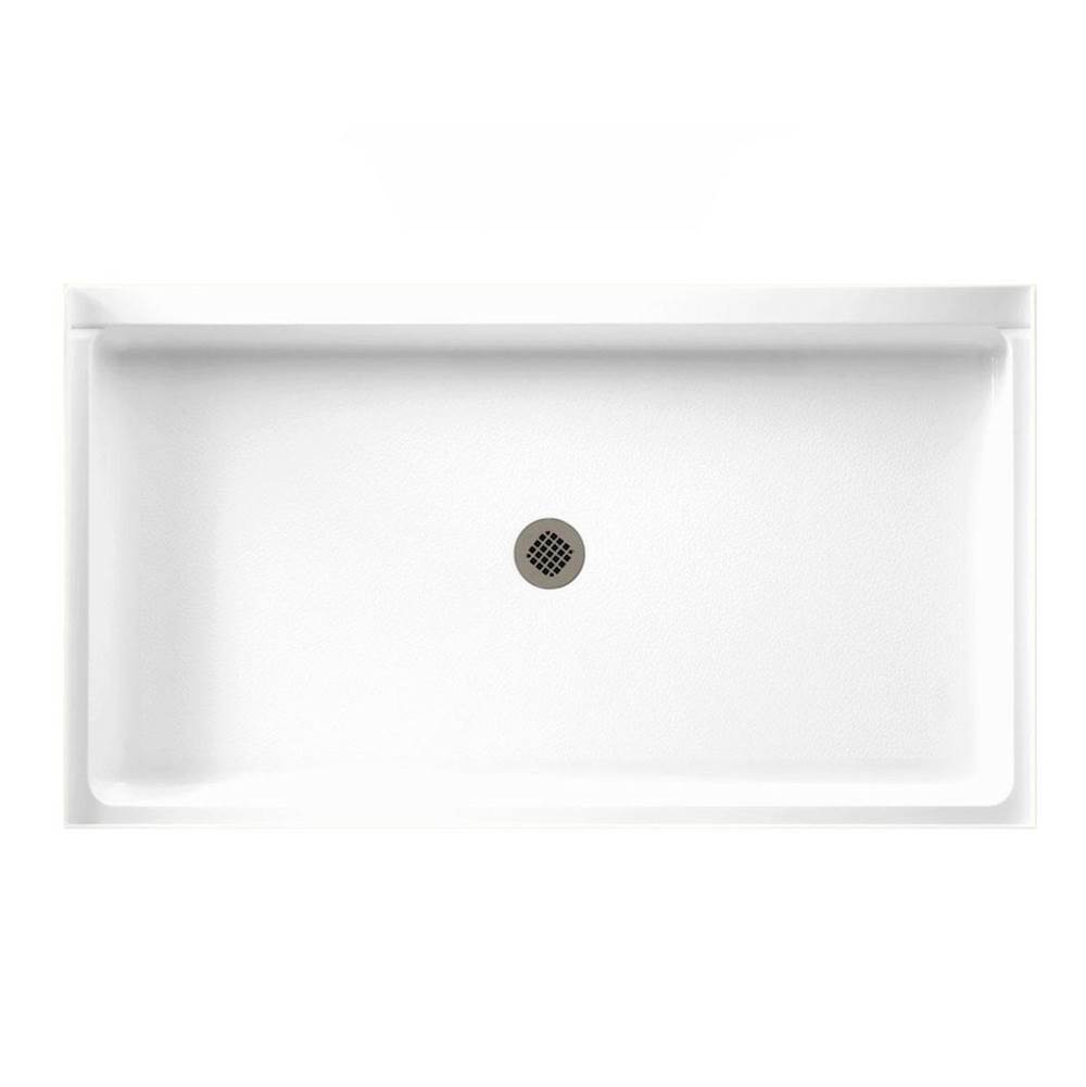 Swan SS-3260 32 x 60 Swanstone Alcove Shower Pan with Center Drain in Ice