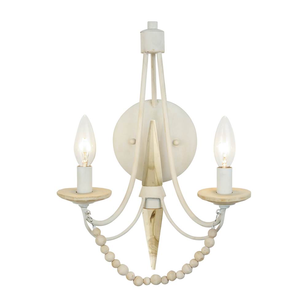 Varaluz Brentwood 2-Lt Wall Sconce - Country White