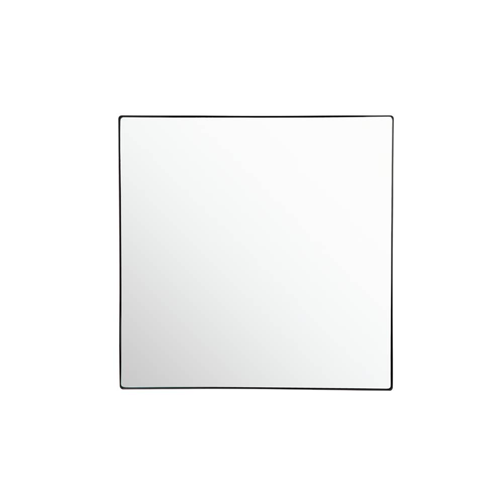 Varaluz Kye 40x40 Rounded Square Wall Mirror - Black