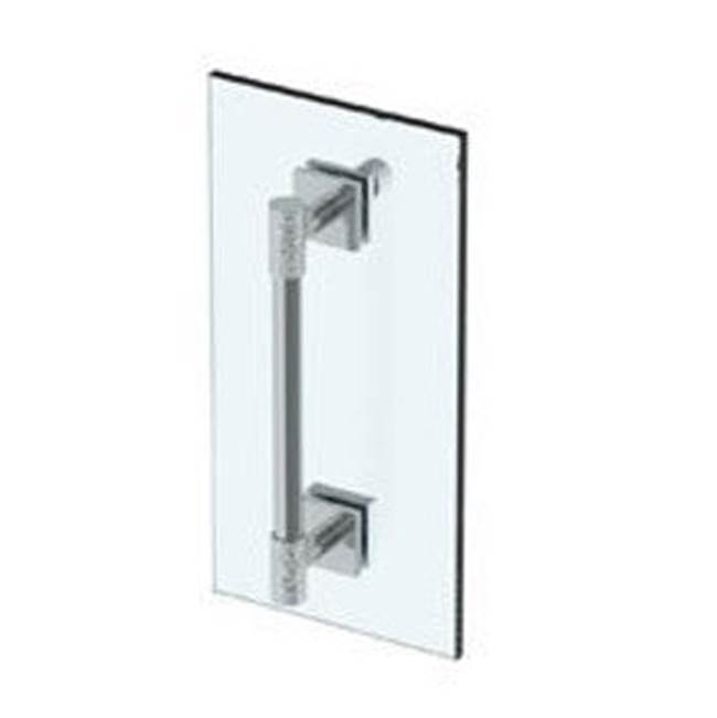 Watermark Sense 12” shower door pull with knob/ glass mount towel bar with hook