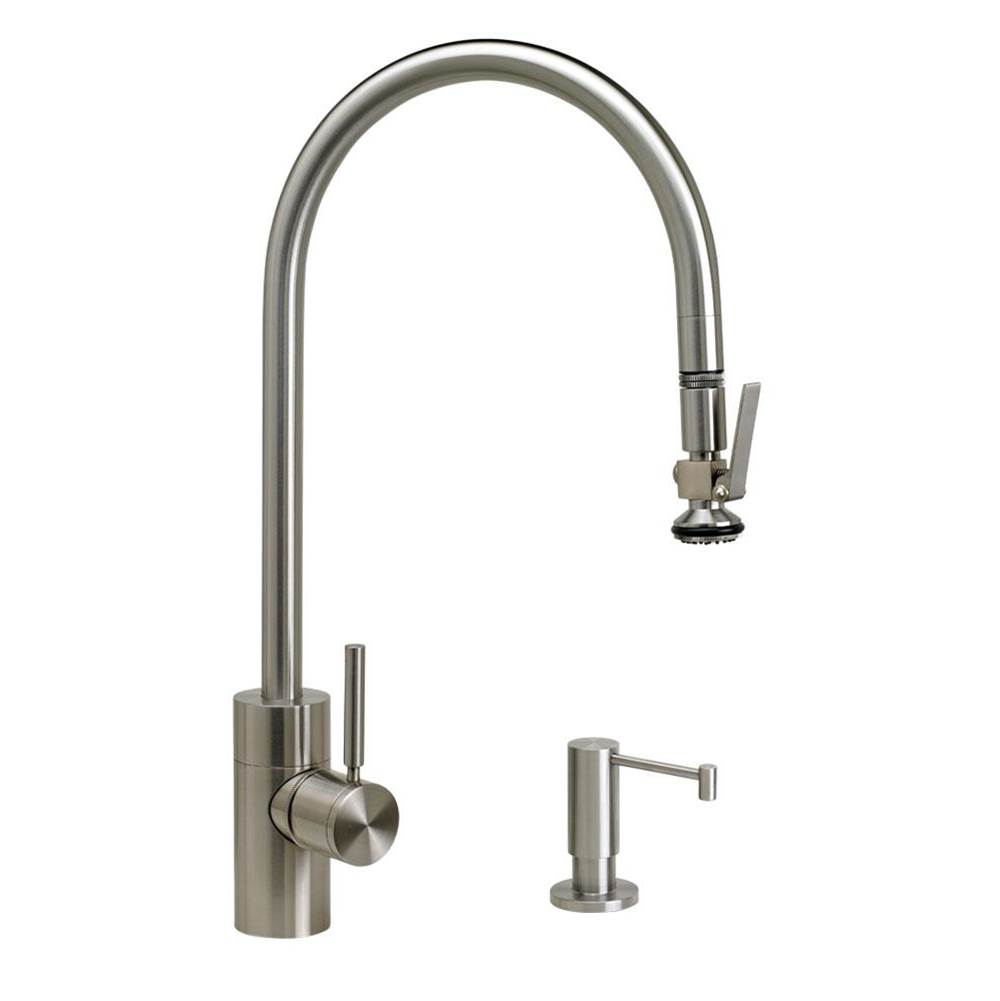 Waterstone Waterstone Contemporary Extended Reach PLP Pulldown Faucet - Lever Sprayer - 2pc. Suite